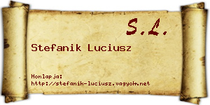 Stefanik Luciusz névjegykártya